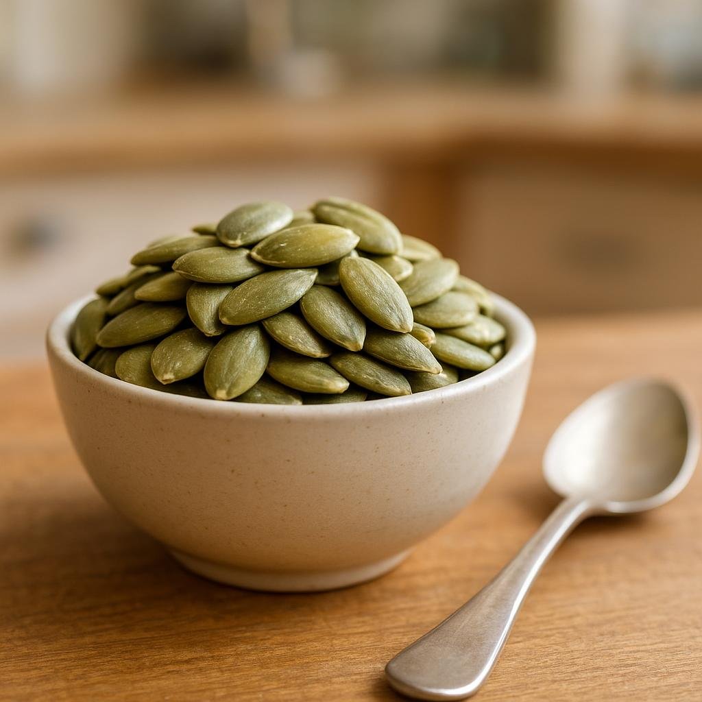 Pumpkin seeds, a magnesium-rich snack